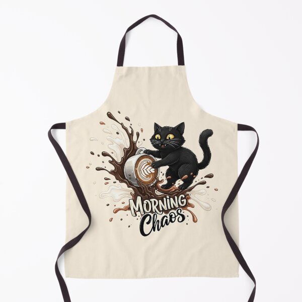 Item preview, Funny Black Cat Coffee Chaos designed and sold by SholoStudio.