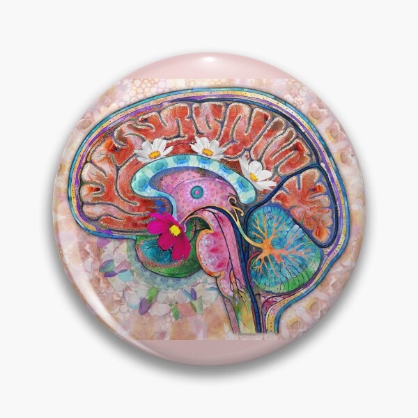 Item preview, Brain Art Just Think Human Anatomical Floral Botanical Body designed and sold by Sharon Cummings Art.