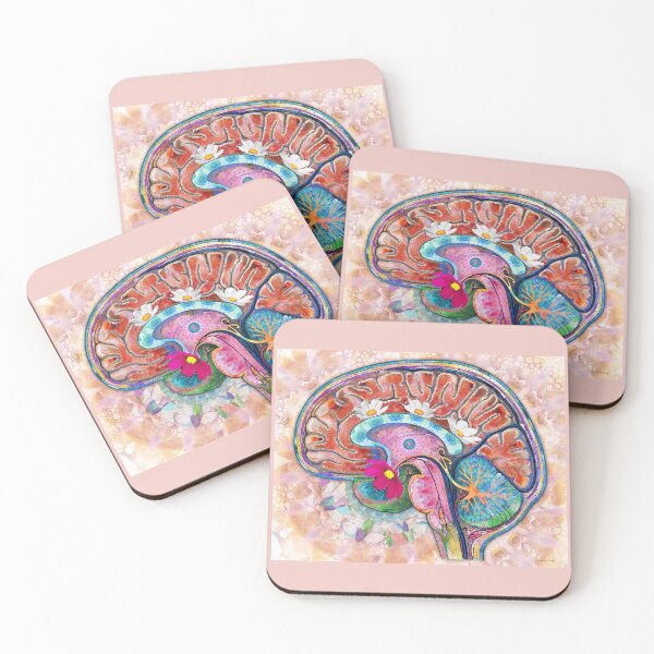 Item preview, Brain Art Just Think Human Anatomical Floral Botanical Body designed and sold by Sharon Cummings Art.