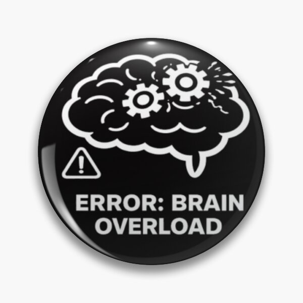 Item preview, Funny Overthinking Brain – Error: Brain Overload designed and sold by MS-DesignArt.