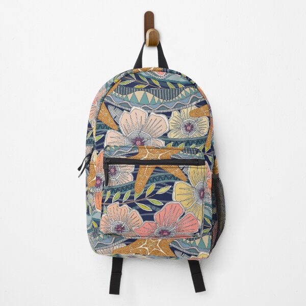 Item preview, tropical waves navy designed and sold by scrummy.