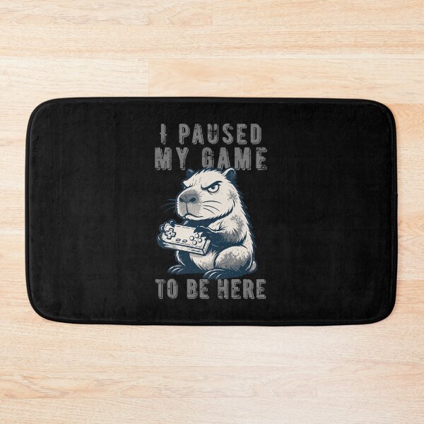 Item preview, I paused my game to be here retro capybara designed and sold by franky-and-art.