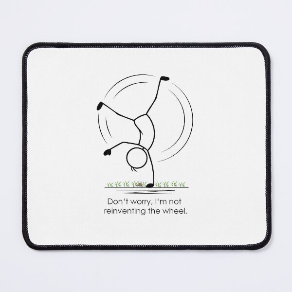 Item preview, Handstand in the Wheel – clever minimalist line art designed and sold by Herzbaumatelier.