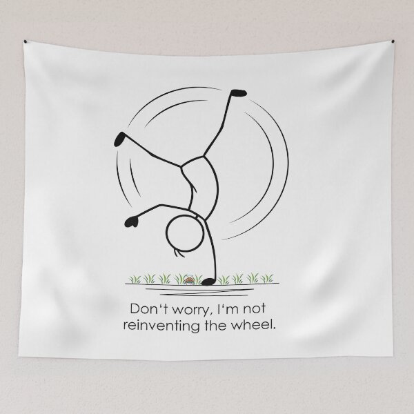 Item preview, Handstand in the Wheel – clever minimalist line art designed and sold by Herzbaumatelier.