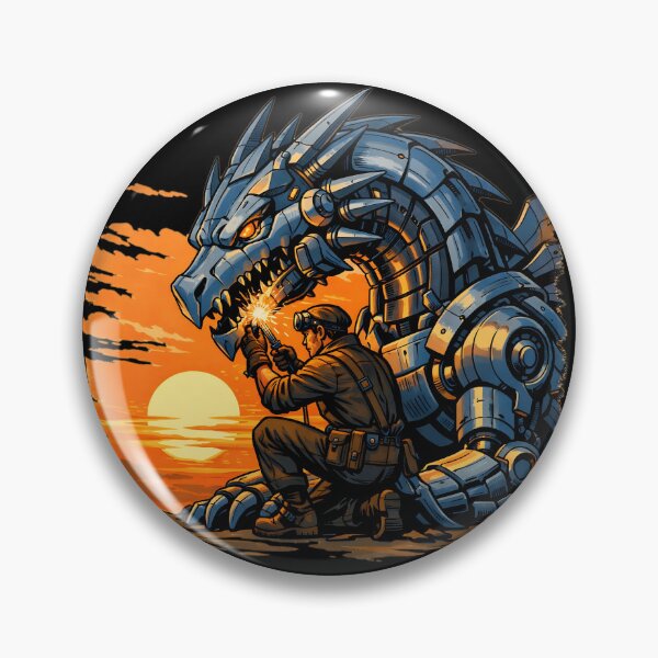 Item preview, Retro Future Mecha Dragon Repair Dieselpunk designed and sold by Hepic.