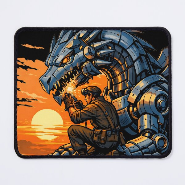 Item preview, Retro Future Mecha Dragon Repair Dieselpunk designed and sold by Hepic.