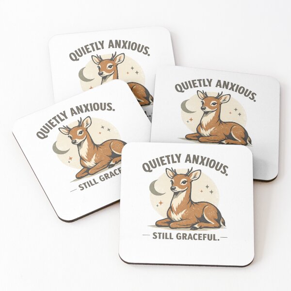 Item preview, Quietly Anxious Still Graceful Deer Retro Burnout Humor designed and sold by Teenomix.