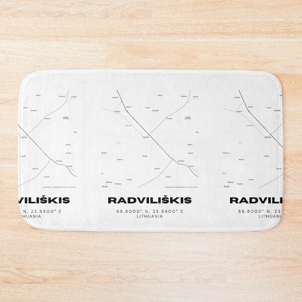 Item preview, Radviliškis Lithuania Minimalist Map Poster | Modern City Street Map Art designed and sold by RM-Journey.