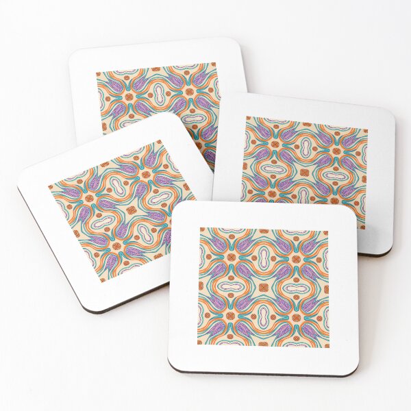 Item preview, Diseño geométrico abstracto vibrante: curvas bohemias y decoración de pared colorida para dormitorios femeninos. designed and sold by RidaSalArt.