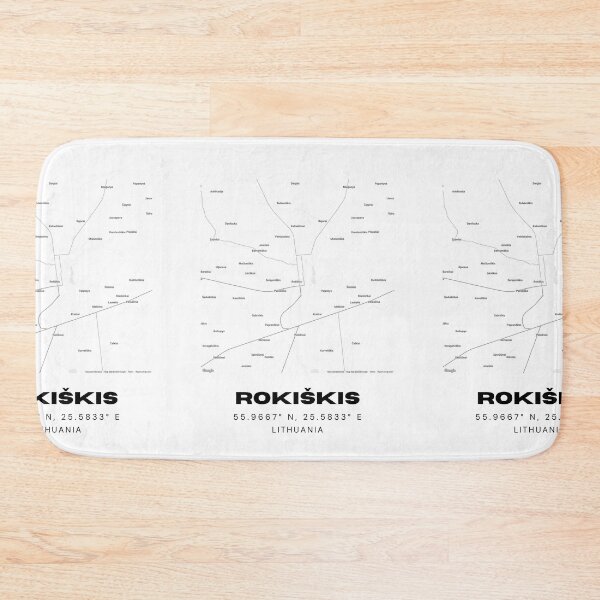 Item preview, Rokiškis Lithuania Minimalist Map Poster | Elegant Street Map Art designed and sold by RM-Journey.