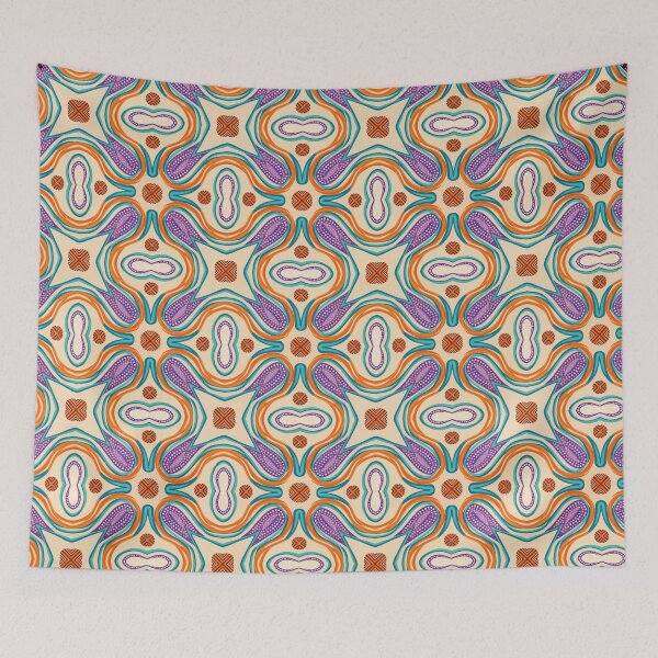 Item preview, Vibrant Abstract Geometric – Boho Curves & Colorful Wall Decor for Girly Bedrooms designed and sold by RidaSalArt.