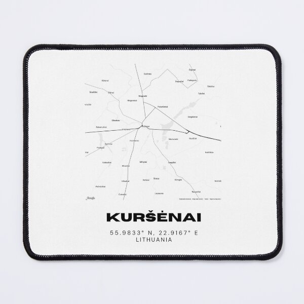 Item preview, Kuršėnai Lithuania Minimalist Map Print | Stylish City Map Design designed and sold by RM-Journey.