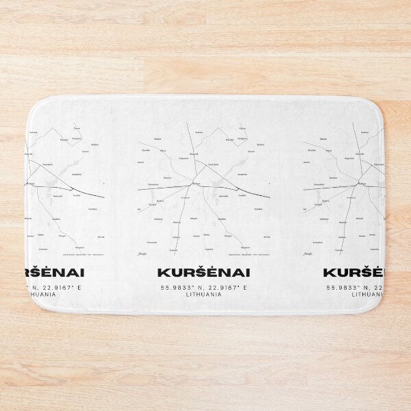 Item preview, Kuršėnai Lithuania Minimalist Map Print | Stylish City Map Design designed and sold by RM-Journey.