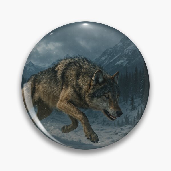 Item preview, Wild Wolf in the Snow – Mountain Spirit Artwork designed and sold by ZolaDesings.