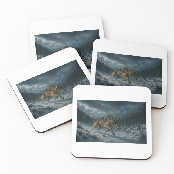 Item preview, Wild Wolf in the Snow – Mountain Spirit Artwork designed and sold by ZolaDesings.