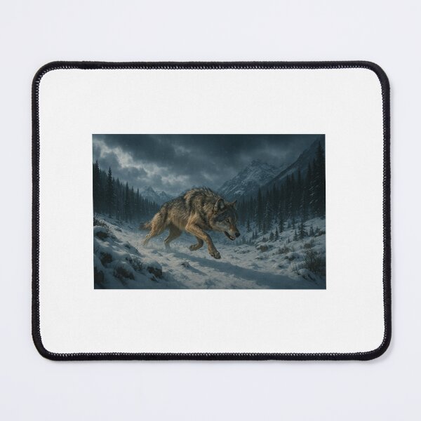 Item preview, Wild Wolf in the Snow – Mountain Spirit Artwork designed and sold by ZolaDesings.