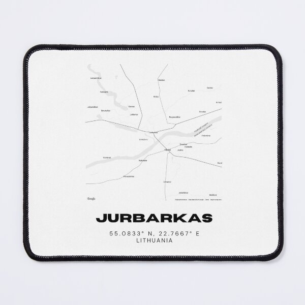 Item preview, Jurbarkas Lithuania Minimalist Map Poster | Contemporary City Map Art designed and sold by RM-Journey.