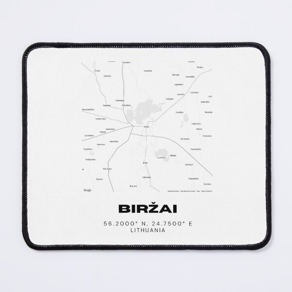 Item preview, Biržai Lithuania Minimalist Map Art | Modern City Map Poster designed and sold by RM-Journey.