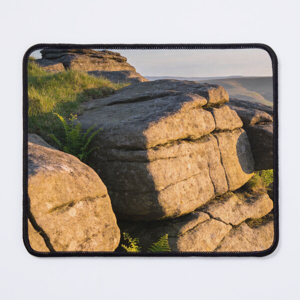 Item preview, Stanage Edge Peak District Landscape – Realistic British Countryside designed and sold by QuietCanvasArtworks.