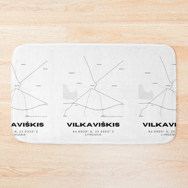 Item preview, Vilkaviškis Lithuania Minimalist Map Poster | Clean Street Map Art designed and sold by RM-Journey.