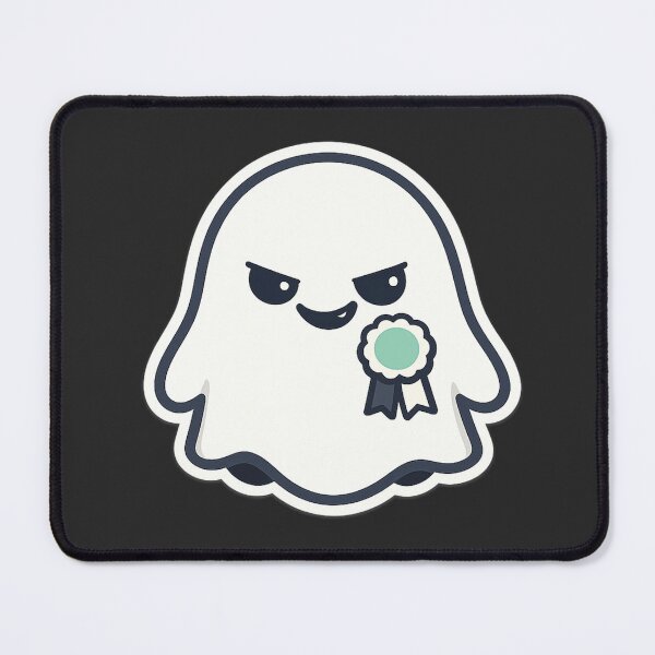 Item preview, Cute Mischievous Ghost Award Ribbon designed and sold by POD DYNASTY | Original Print On Demand T-Shirt Graphics.