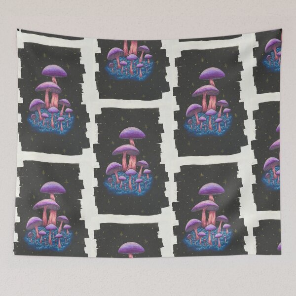 Item preview, galaxy mushrooms designed and sold by K's Canvases.