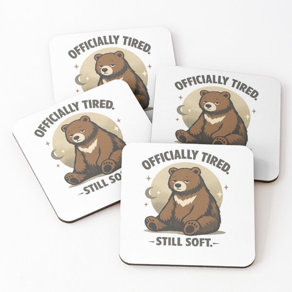 Item preview, Officially Tired Still Soft Bear Retro Burnout Humor designed and sold by Teenomix.