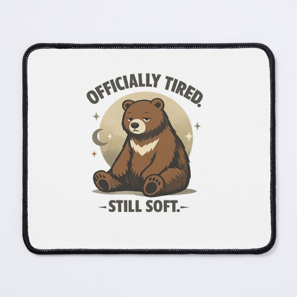 Item preview, Officially Tired Still Soft Bear Retro Burnout Humor designed and sold by Teenomix.