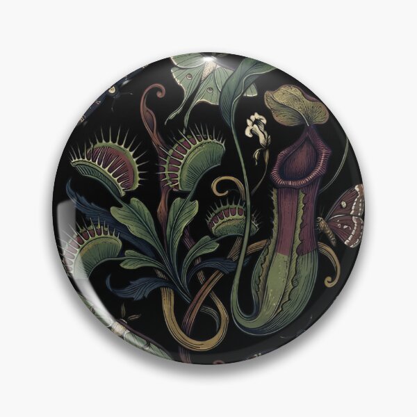 Item preview, Dark Academia Botanical Moth and Venus Flytrap Vintage designed and sold by Hepic.