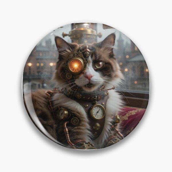 Artikelvorschau, Steampunk-Katze entworfen und verkauft von HuntsmithMerch.