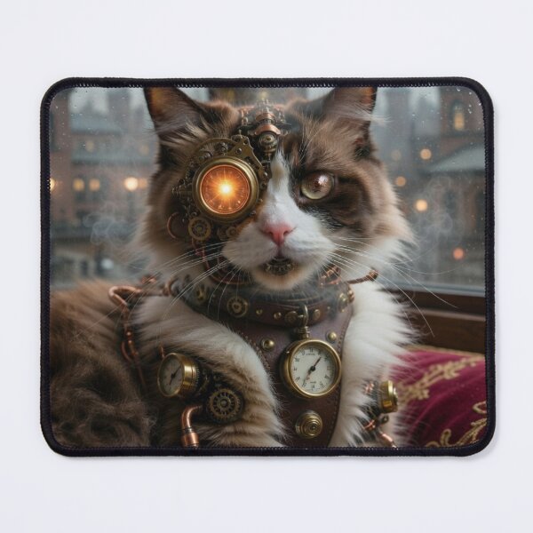 Item preview, Steampunk cat  designed and sold by HuntsmithMerch.