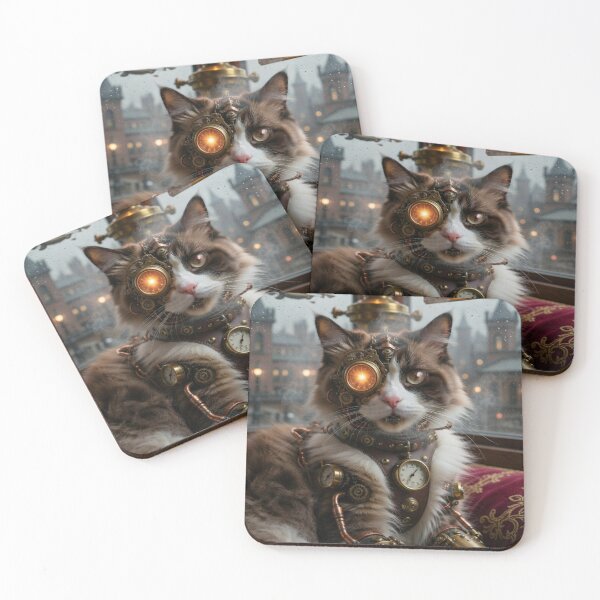 Item preview, Steampunk cat  designed and sold by HuntsmithMerch.