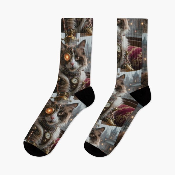Artikelvorschau, Steampunk-Katze entworfen und verkauft von HuntsmithMerch.
