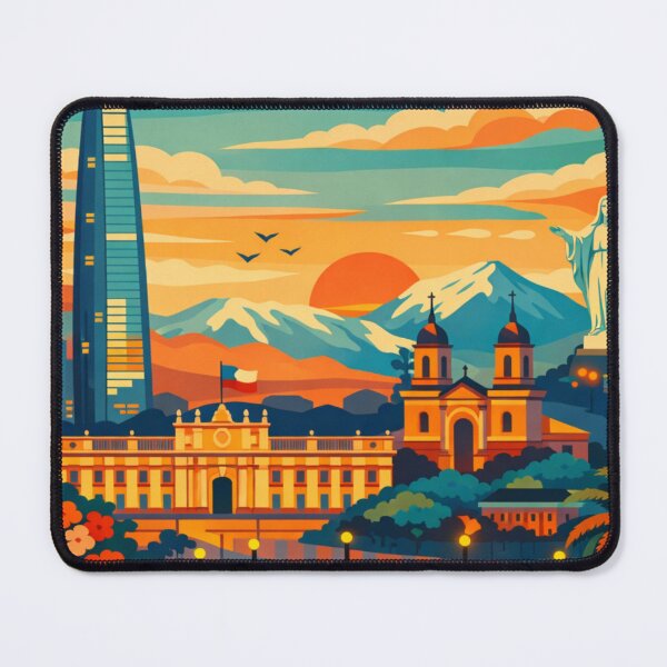 Item preview, Santiago Chile Sunset Travel Poster designed and sold by MatthewHeights.