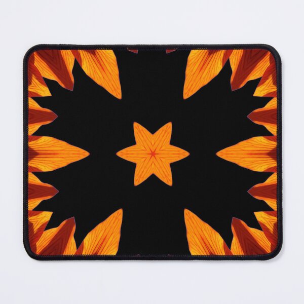 Item preview, Orange Star Floral – Bold Symmetric Design designed and sold by SilentBloomLab.