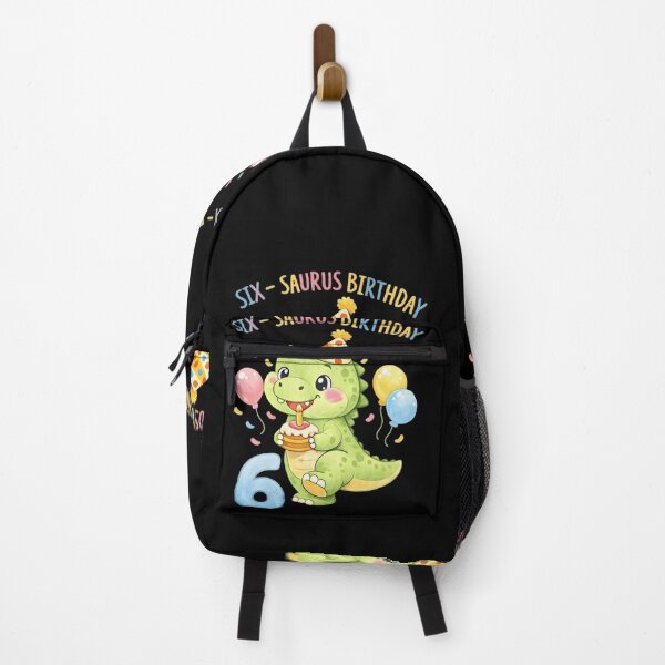 Item preview, Cute Watercolor Six-Saurus Dinosaur 6th Birthday funny Dinosaur party - Age 6 Boy Girl designed and sold by Adventure paradise ⭐⭐⭐⭐⭐.
