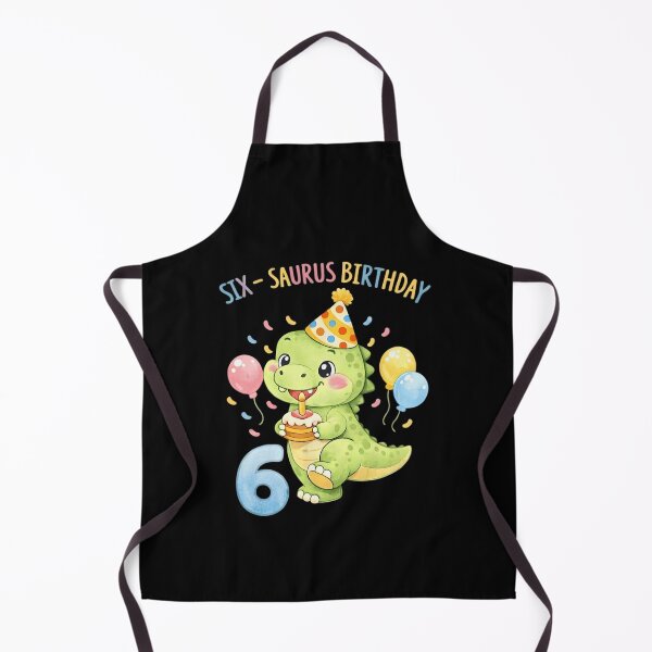 Item preview, Cute Watercolor Six-Saurus Dinosaur 6th Birthday funny Dinosaur party - Age 6 Boy Girl designed and sold by Adventure paradise ⭐⭐⭐⭐⭐.