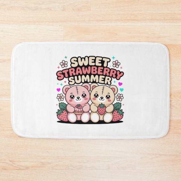 Item preview, Sweet Strawberry Summer Kawaii Teddy Bear T-Shirt – Cute Strawberry Aesthetic Cartoon Design for Kawaii Lovers & Gift Buyers designed and sold by GemBob Creations.