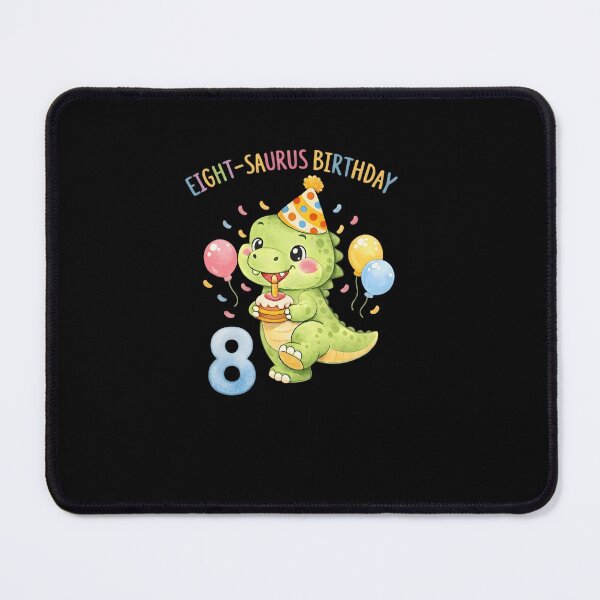 Item preview, Cute Watercolor Eight-Saurus Dinosaur 8th Birthday funny Dinosaur party - Age 8 Boy Girl designed and sold by Adventure paradise ⭐⭐⭐⭐⭐.