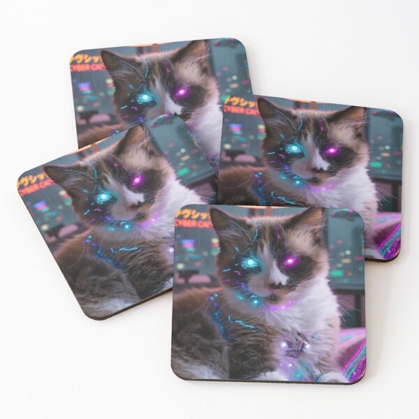 Item preview, Cyber punk cat designed and sold by HuntsmithMerch.