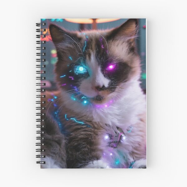 Item preview, Cyber punk cat designed and sold by HuntsmithMerch.