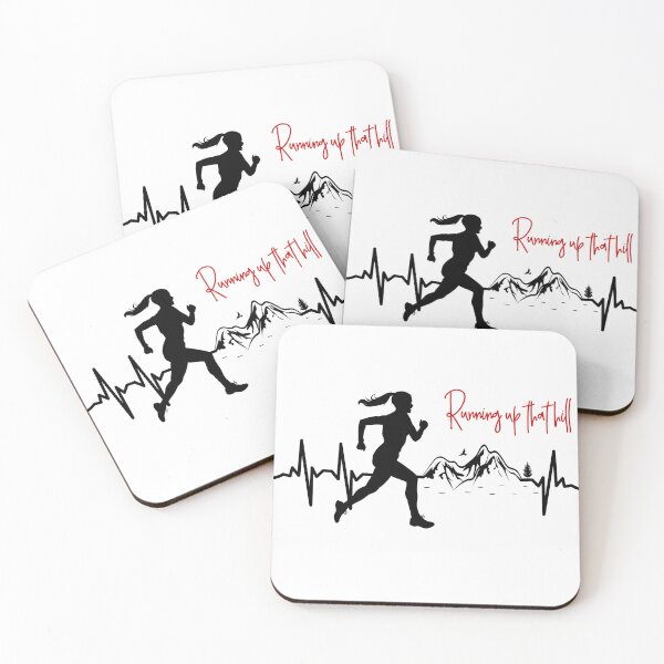 Item preview, Running Up That Hill Minimalist Typography Design – Motivational Aesthetic Fitness Quote Art designed and sold by ArcticFoxStudio.