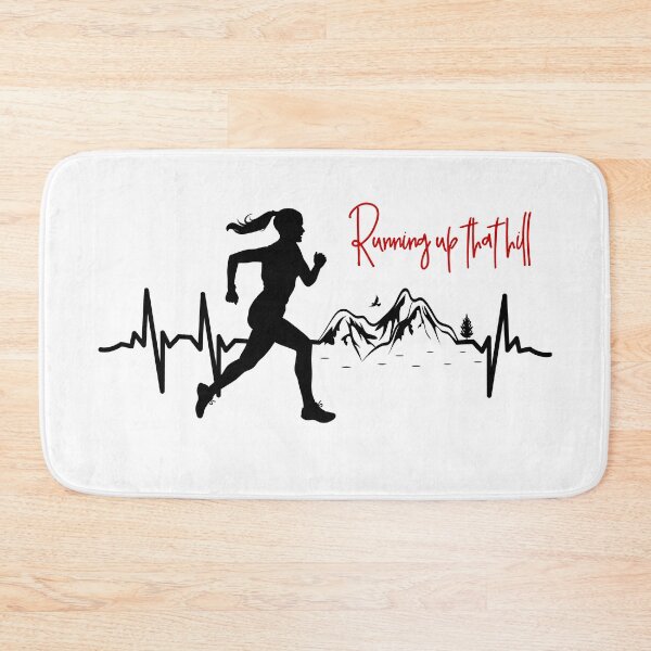 Item preview, Running Up That Hill Minimalist Typography Design – Motivational Aesthetic Fitness Quote Art designed and sold by ArcticFoxStudio.
