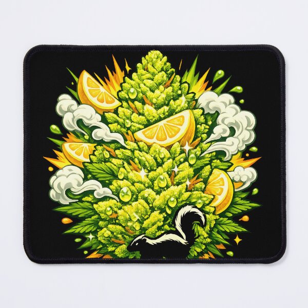Item preview, Psychedelic Lemon Skunk Weed Strain Art Print | Retro 70s Stoner Bud Explosion Poster | Zesty Cannabis 420 Wall Decor designed and sold by WAUZ.