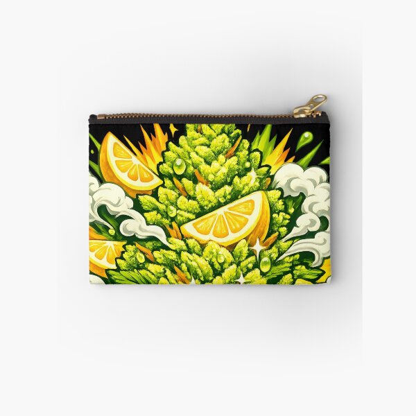 Item preview, Psychedelic Lemon Skunk Weed Strain Art Print | Retro 70s Stoner Bud Explosion Poster | Zesty Cannabis 420 Wall Decor designed and sold by WAUZ.