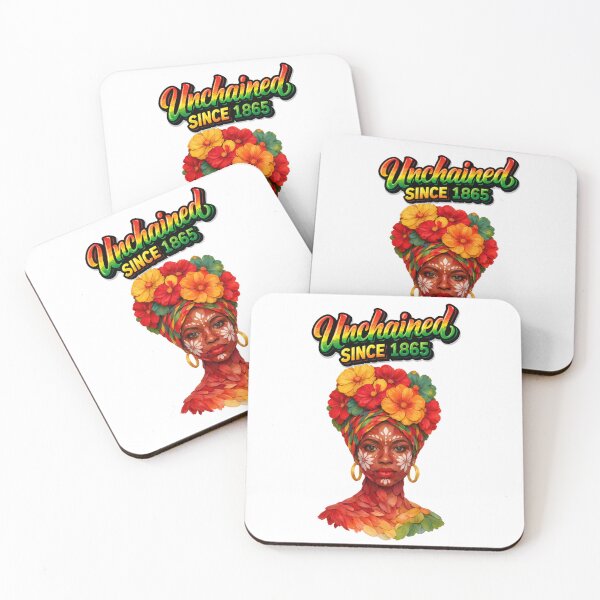 Item preview, Unchained Since 1865 – Juneteenth Afro Woman Floral Art, Black Pride Freedom Design designed and sold by ArtSpark Studio.