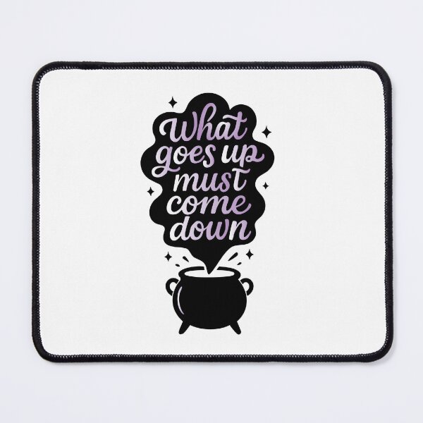 Item preview, Witchy Cauldron Quote Art - What Goes Up Must Come Down Gothic Print, Mystical Smoke Poster, Pagan Home Decor designed and sold by Apotheosis by Irie Meraki.