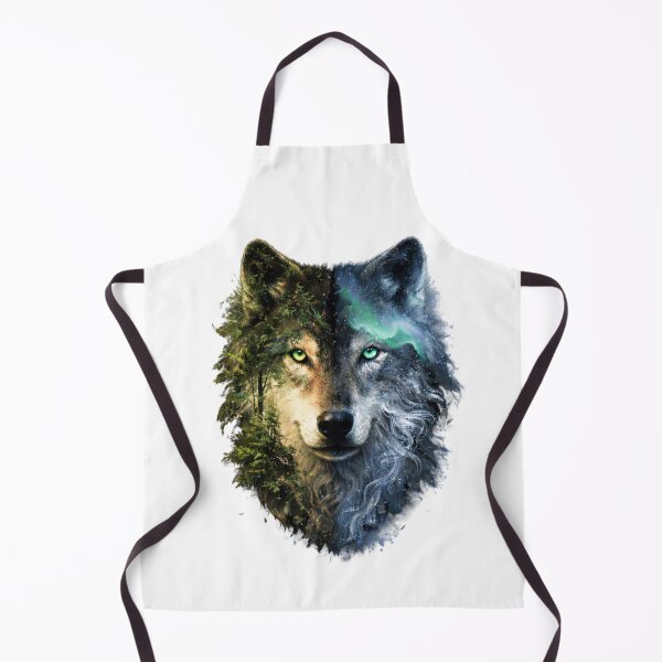 Item preview, Split Nature Wolf – Forest and Ice Fantasy designed and sold by ClutchCassidyTees.