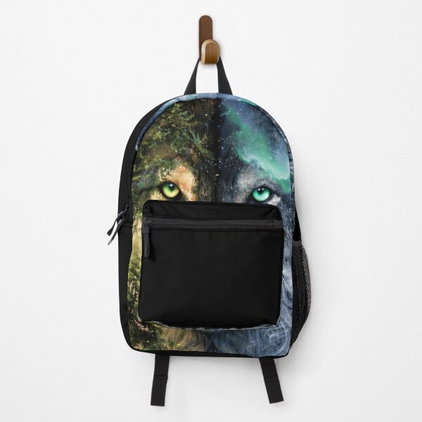 Item preview, Split Nature Wolf – Forest and Ice Fantasy designed and sold by ClutchCassidyTees.