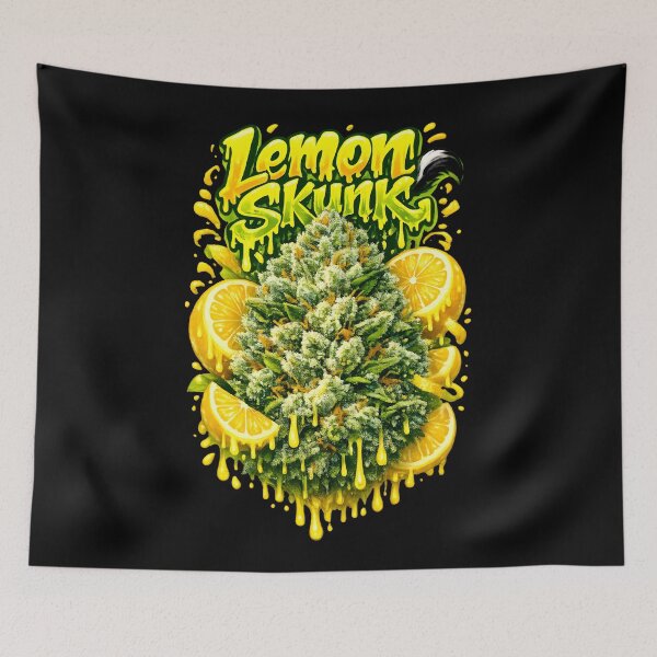 Item preview, Lemon Skunk Strain Typography Art Print | Juicy Bud Lemon Zest Cannabis Poster | Bold Graffiti Weed Design 420 Gift designed and sold by WAUZ.